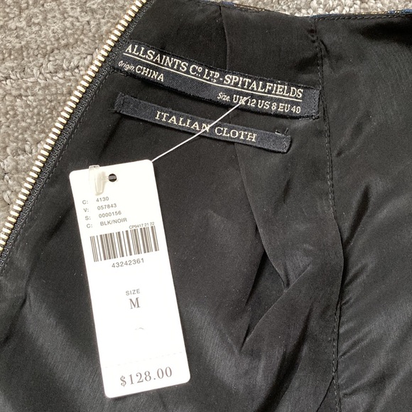 All Saint Spitalfields Navy Gold Dress - Picture 10 of 12